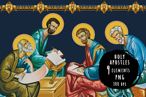 Holy apostles. illustration bundle