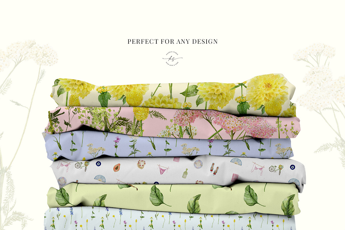 JUNE Watercolor Summer Collection, a Decorative Illustration by Kaleriia (Photo 2 of 15)
