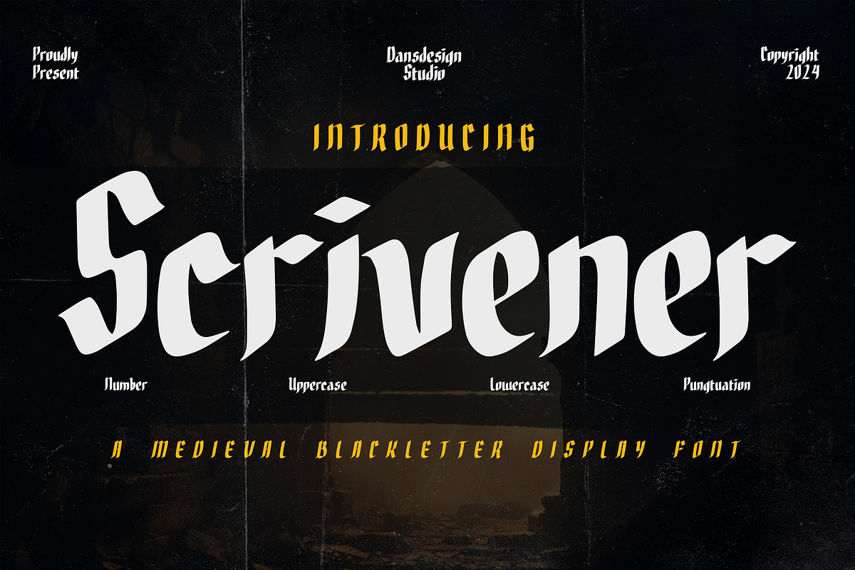 Scrivener Handwritten Blackletters, a Blackletter Font by dansdesign (Photo 1 of 12)