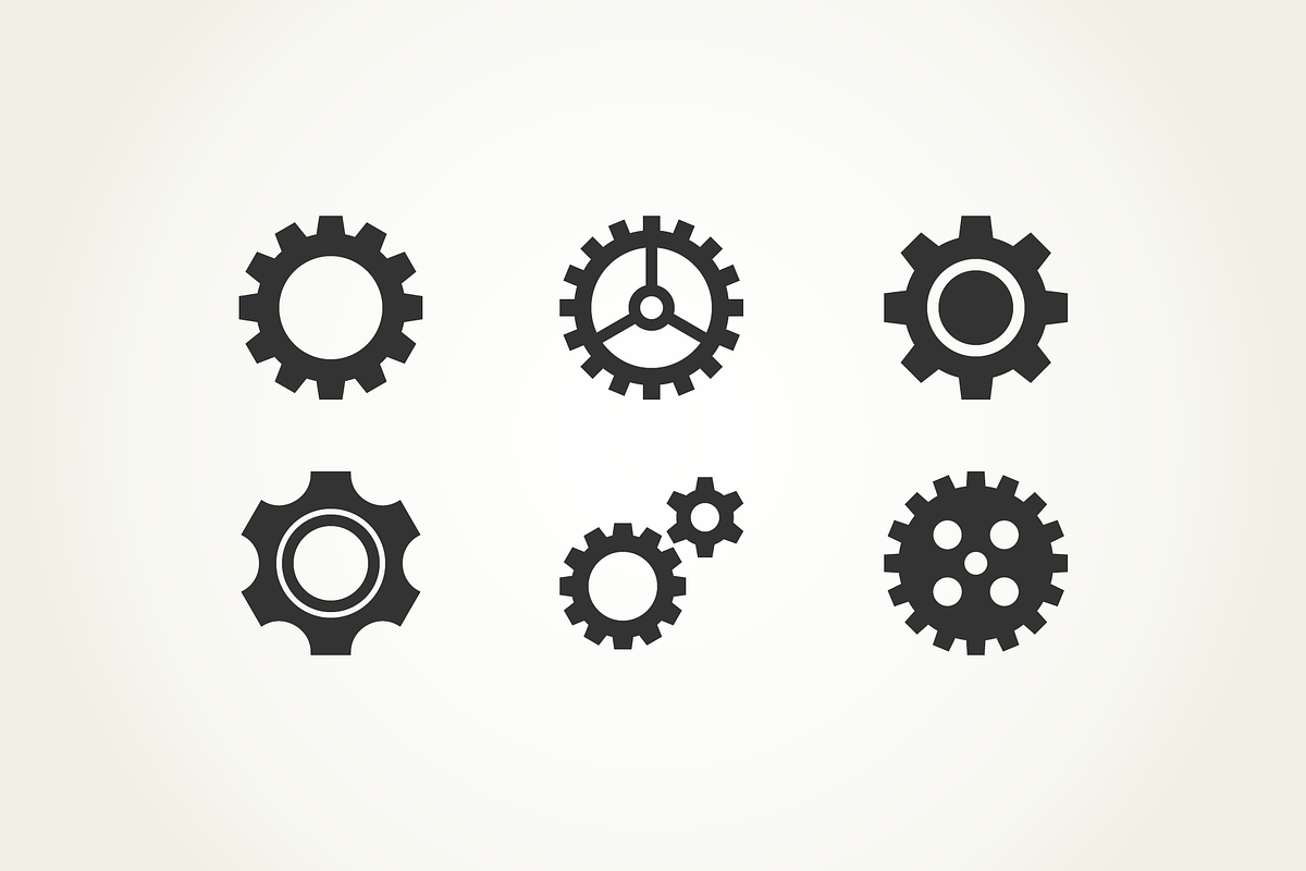 Gears Vector Set, an Icon by QueenDesigns (Photo 1 of 2)