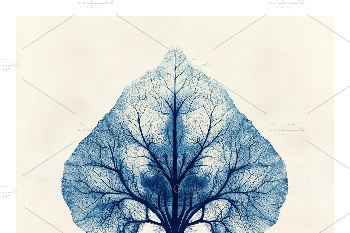 Role Co. Cyanotype Leaf in Symmetry, a Texture Illustration by milatovar (Photo 8 of 21)