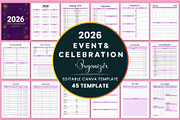 2026 Event & Celebration Organizer, a Stationery Template by Shumaya (Thumbnail 1 of 4)