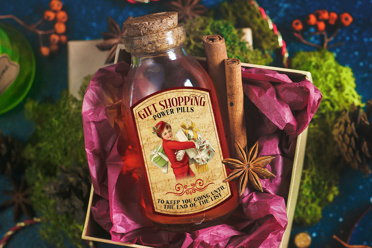 Christmas Potion Apothecary Labels, a Seasonal Illustration by RossiGalleria (Photo 2 of 3)