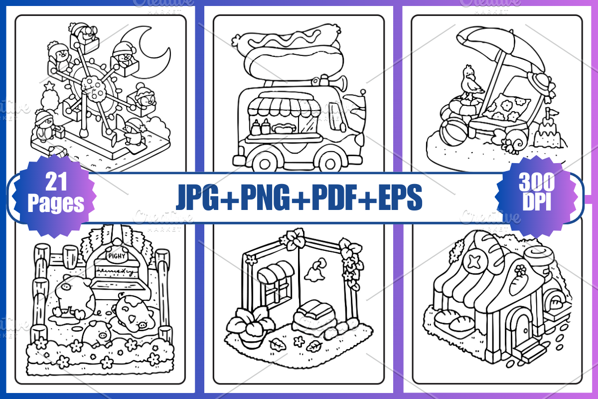 Hygge Vibes Coloring Pages For Adult, a Decorative Illustration by Coco Bloom (Photo 2 of 4)