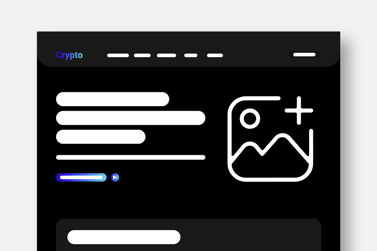 Crypto Landing Page Wireframe, a Landing Page Template by CreativeShaper (Photo 2 of 5)
