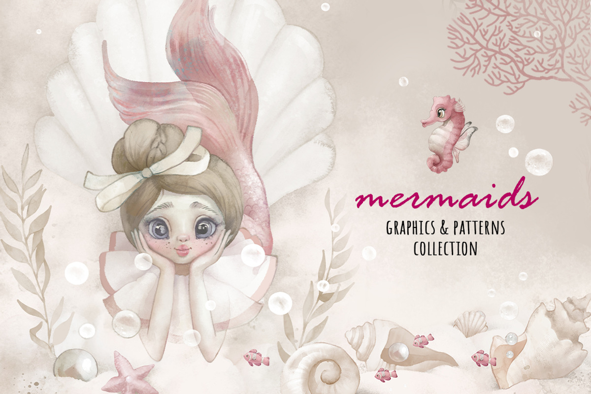 Watercolor Graphics & patterns, a Wallpaper Graphic by TanyaSchuka (Photo 1 of 16)