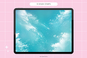 Procreate water sea, waves brushes, a Brush Add-On by KsTumanova (Thumbnail 6 of 7)
