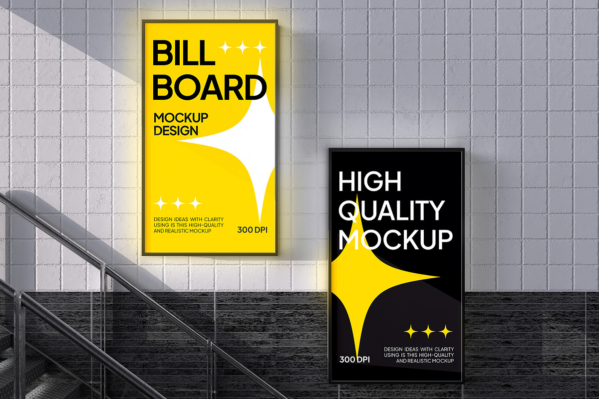 Underground Billboard Mockup, an Advertising Mockup by Permadi Creative