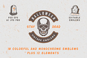 Vintage Halloween Emblems Part 2, a Branding & Logo Template by AkimD (Thumbnail 1 of 5)