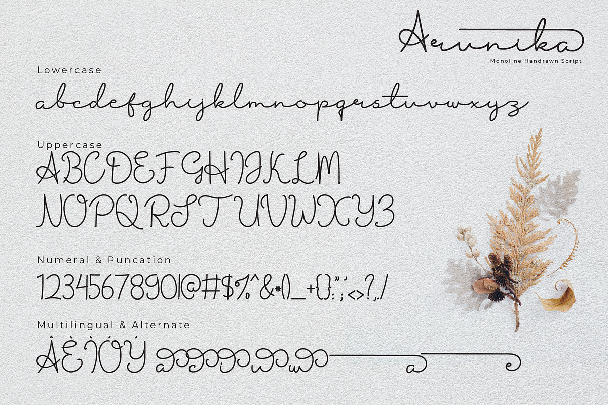 Arunika | Handwriting Font, a Script Font by MustofaCreative (Photo 5 of 5)