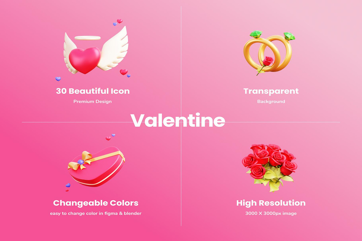 Valentine - 3D Illustration Icon Pac, an Emoji Icon by Creative Perspective (Photo 2 of 6)