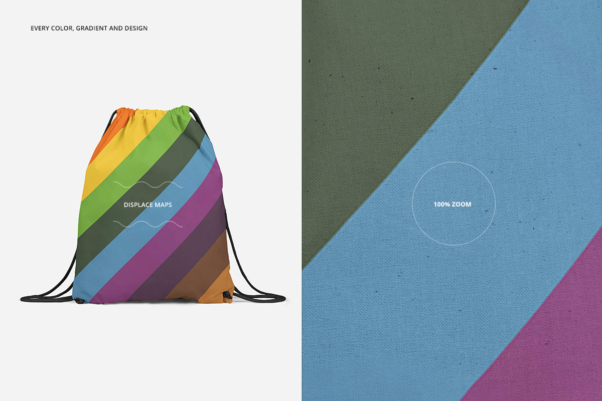 Drawstring Backpack Mockup Set, a Product Mockup by creatsy4 (Photo 6 of 9)