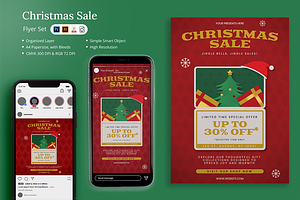 Otina - Christmas Sale Flyer Set, a Flyer Template by Attype