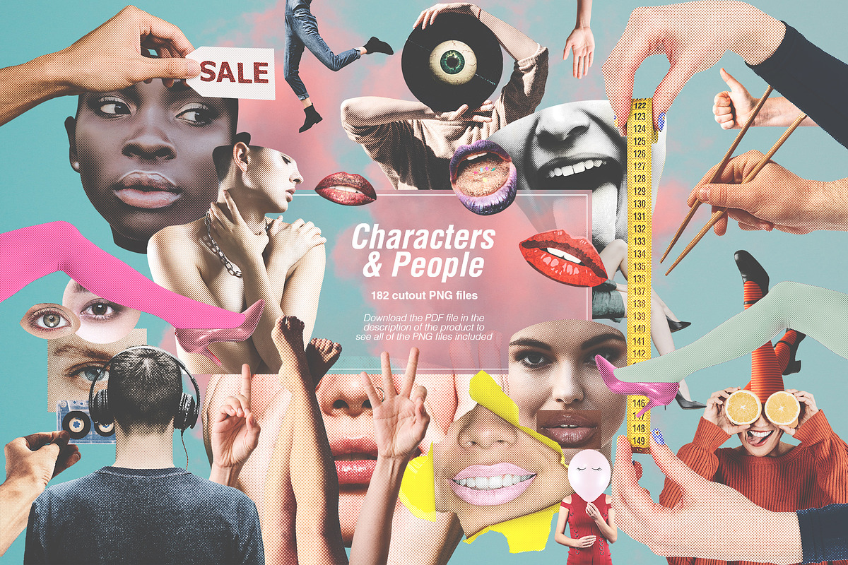 Collage Creator - 1400+ Cutouts, an Object Graphic by Graphicdome (Photo 9 of 47)