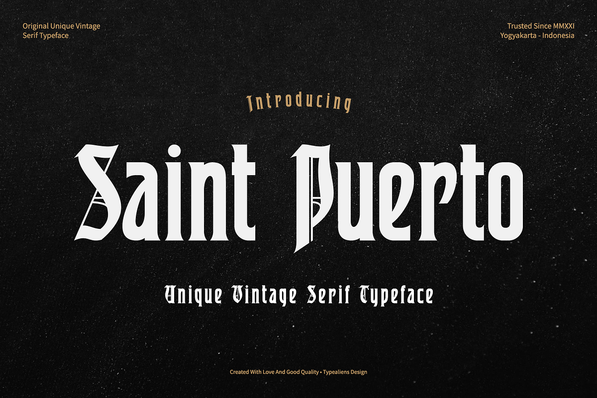 Saint Puerto, a Serif Font by ilhamtaro (Photo 1 of 12)