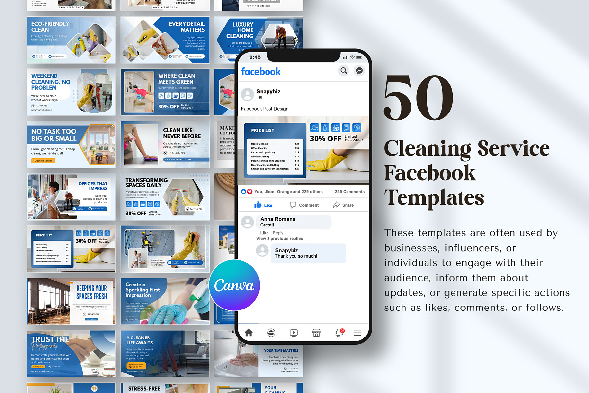 Cleaning Business Facebook Design preview 3