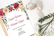 Watercolor Flowers  Burgundy & Cream, an Illustration by Graphic Blue Bird (Thumbnail 6 of 6)