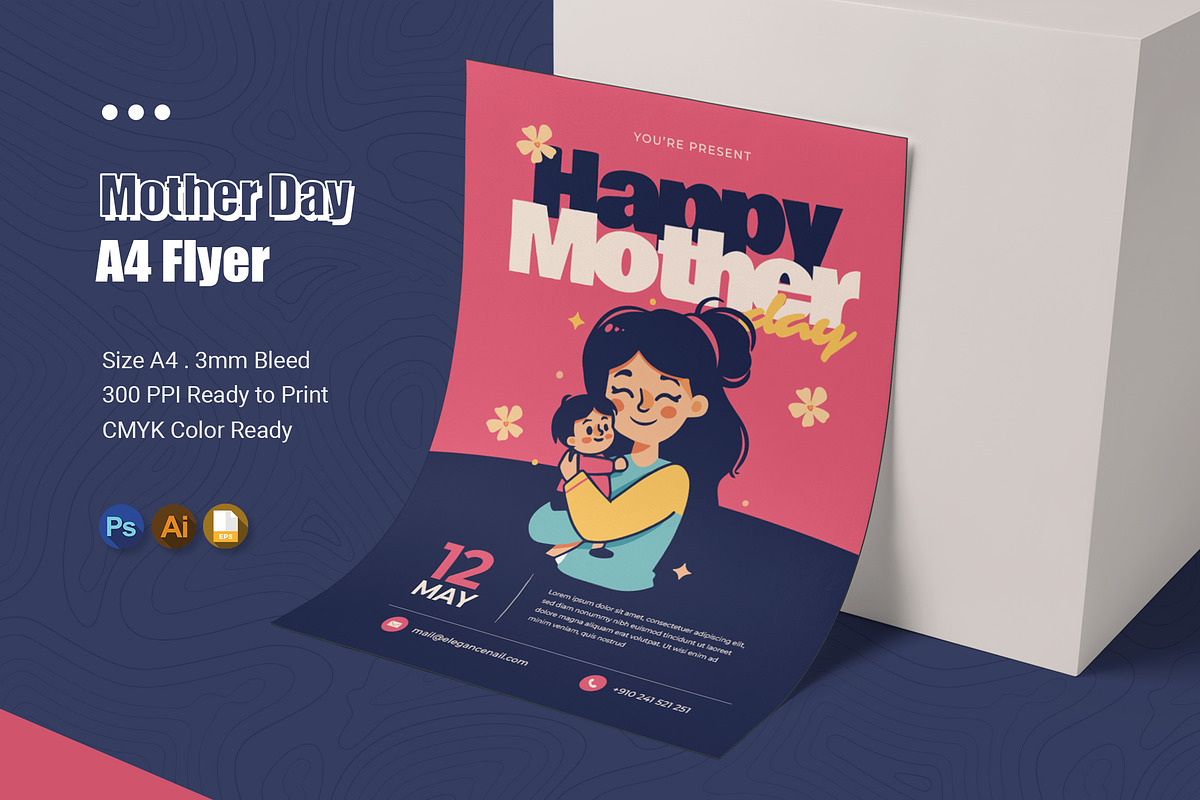 Mother Day Flyer, a Flyer Template by Esensifiksi.studio (Photo 1 of 2)