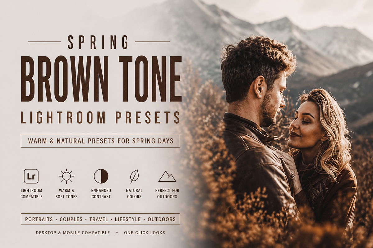 Spring Brown Tone Lightroom Presets, a Preset Add-On by AAA Presets (Photo 1 of 18)