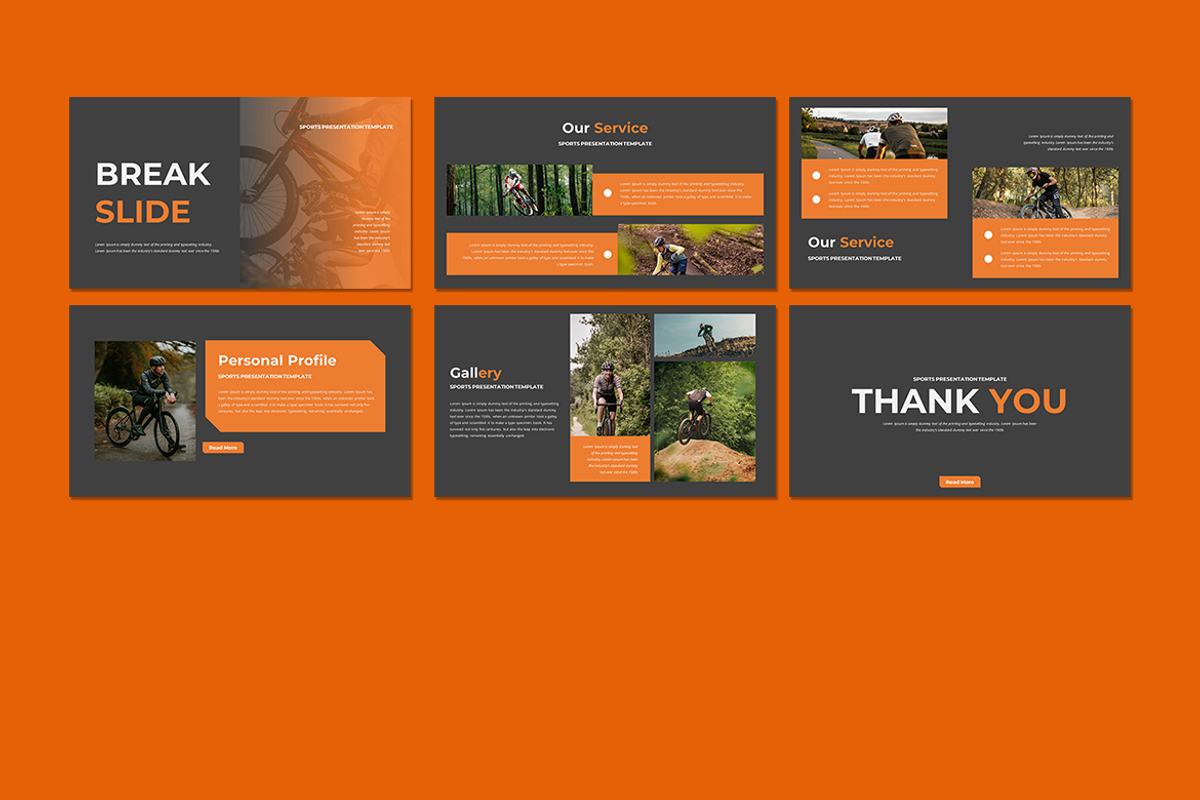Bike Sports - PowerPoint Template, a Presentation Template by QR Design Studio (Photo 3 of 3)