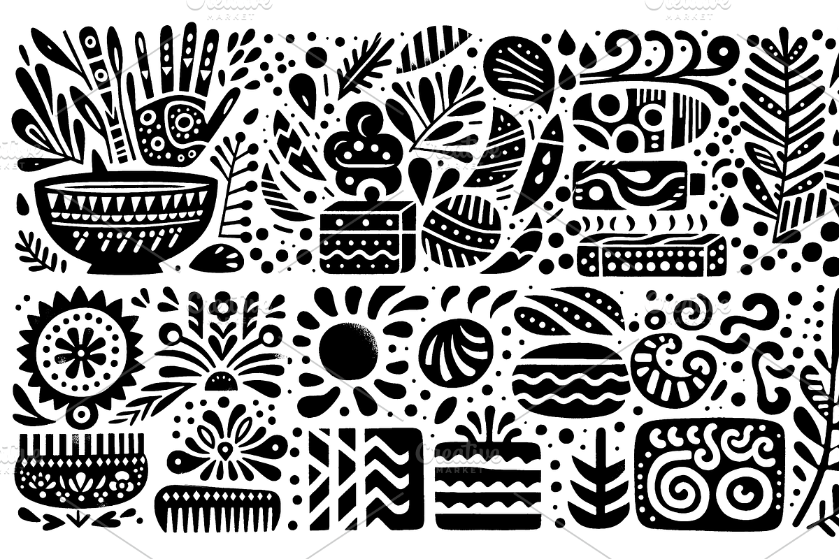 Vintage Fruits Folk Art, a Decorative Illustration by devastd (Photo 9 of 27)