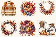 Autumn Collection Clipart Bundle, a Work Illustration by cherrydesign (Thumbnail 2 of 3)