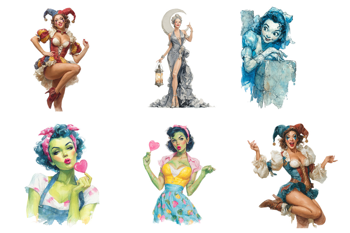 Halloween Pin Up Girls, a Graphic by CitraGraphics (Photo 2 of 4)