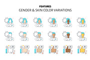 Color line icons, an Outline Icon by Howcolour (Thumbnail 4 of 32)