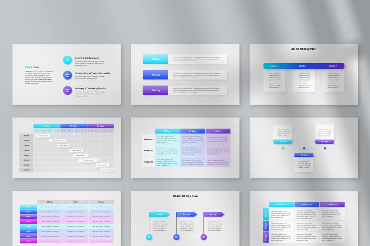 30-60-90 Days Plan Presentation, a Presentation Template by Abert (Photo 9 of 10)