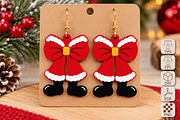 Christmas Gnome Earrings Laser Cut, a Seasonal Illustration by Canvas Craft (Thumbnail 1 of 4)