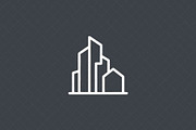 Minimalist Cityscape Icon Modern, an Outline Icon by Vectorium Studio (Thumbnail 3 of 4)