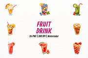 Hyperrealistic Summer Drink Clipart, a Food Illustration by New-School-Wave (Thumbnail 1 of 5)