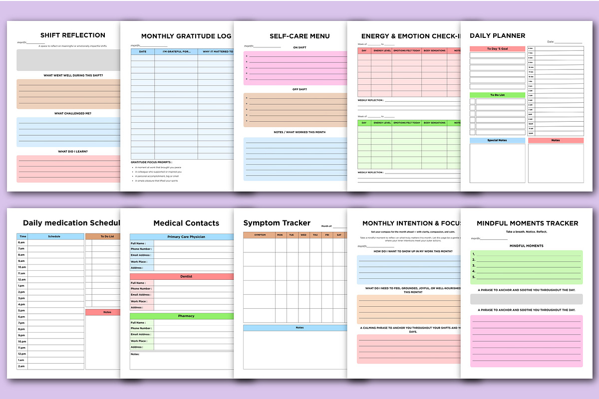 2026 Mindful Nurses Planner preview 3