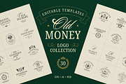 Old Money Vintage Logo Collection, a Branding & Logo Template by Vasya Kobelev (Thumbnail 1 of 17)
