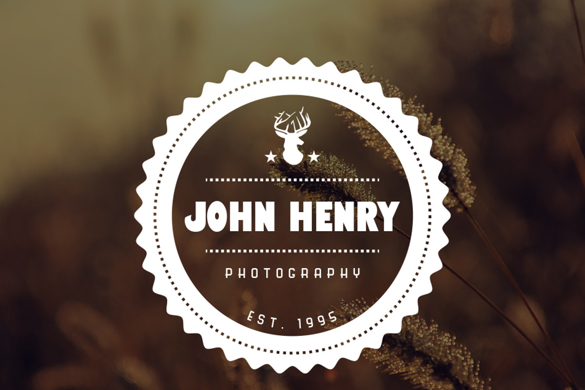 John Henry Premium Photography Hipst, a Branding & Logo Template by SweetShutterStyle (Photo 1 of 3)