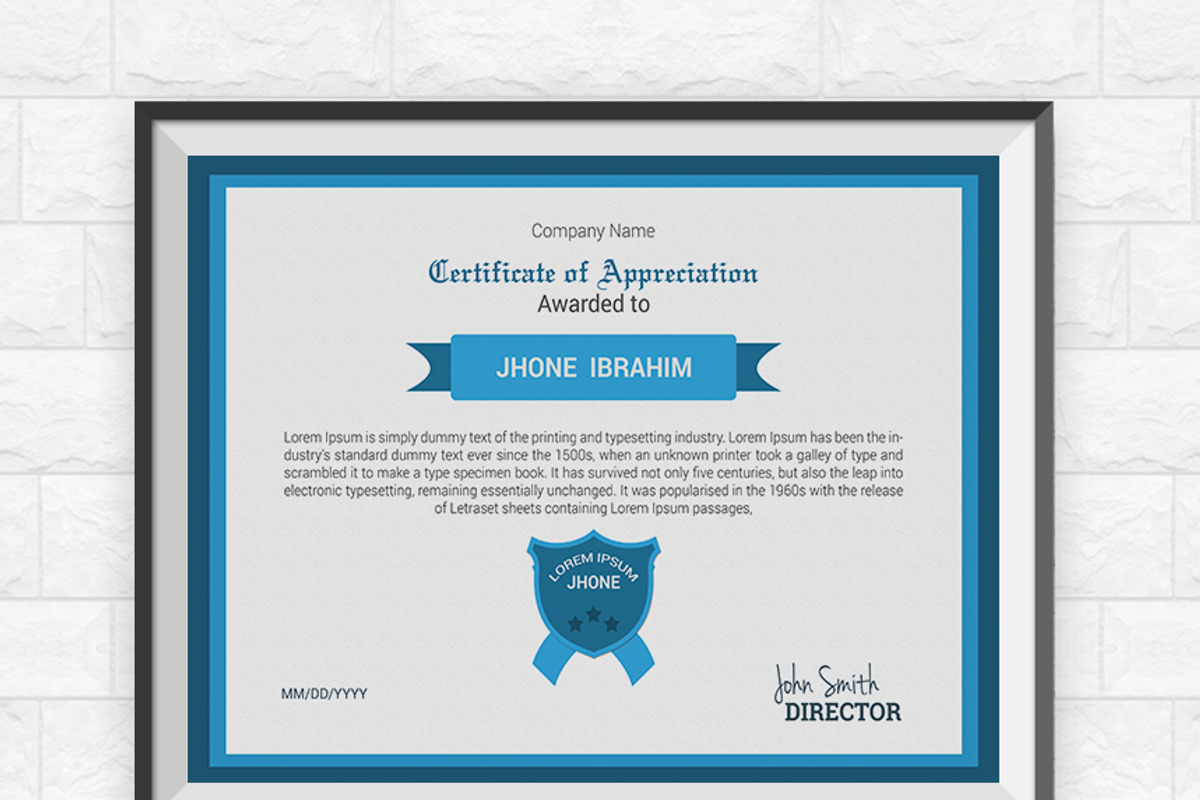 Certificate Template, a Stationery Template by Graphicalark (Photo 1 of 4)