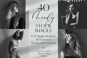 Moody Portraits Stock Images