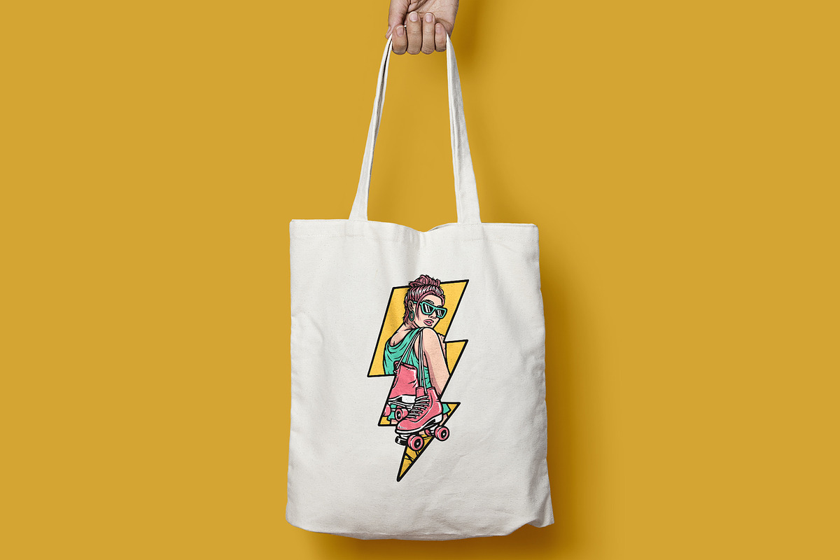 woman carrying roller skates, a Person Illustration by gunaonedesign (Photo 4 of 4)