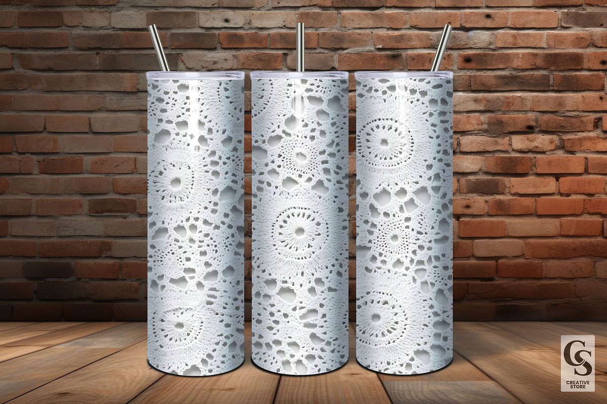 White Crochet Lace Seamless Pattern, a Pattern Graphic by Creative Store (Photo 4 of 4)