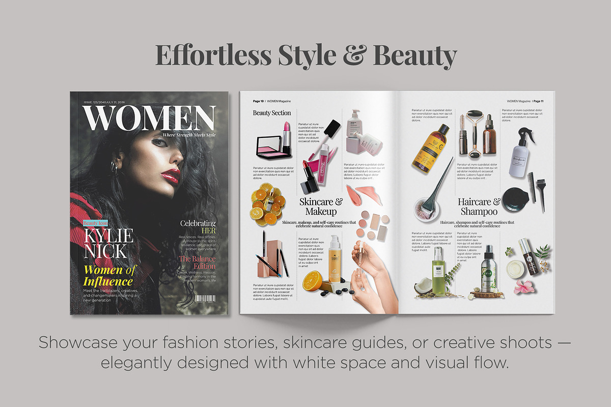 WOMEN Magazine Template preview 4