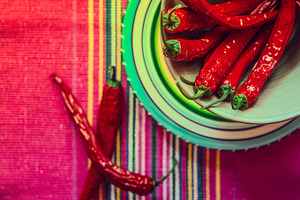 Red chilli pepper featuring peppers, red, and dry