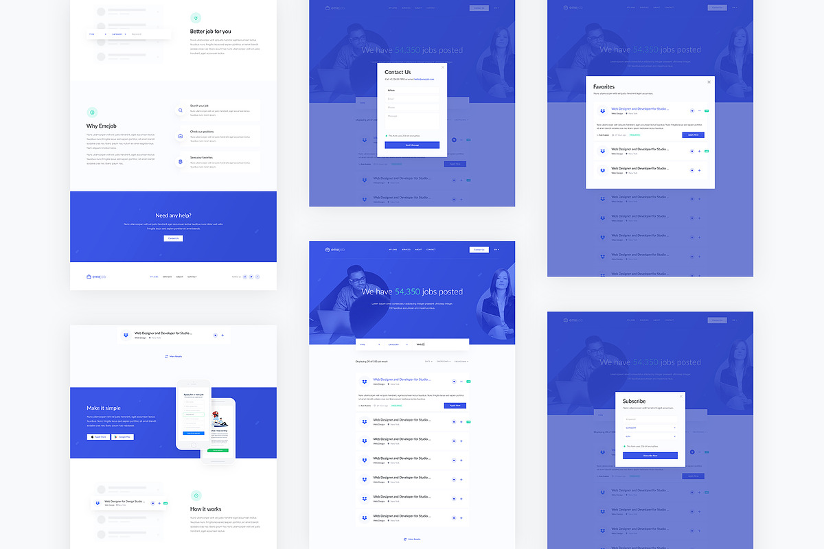 Emejob — Vacancy PSD Template, an App Template by artemmashirov (Photo 3 of 3)