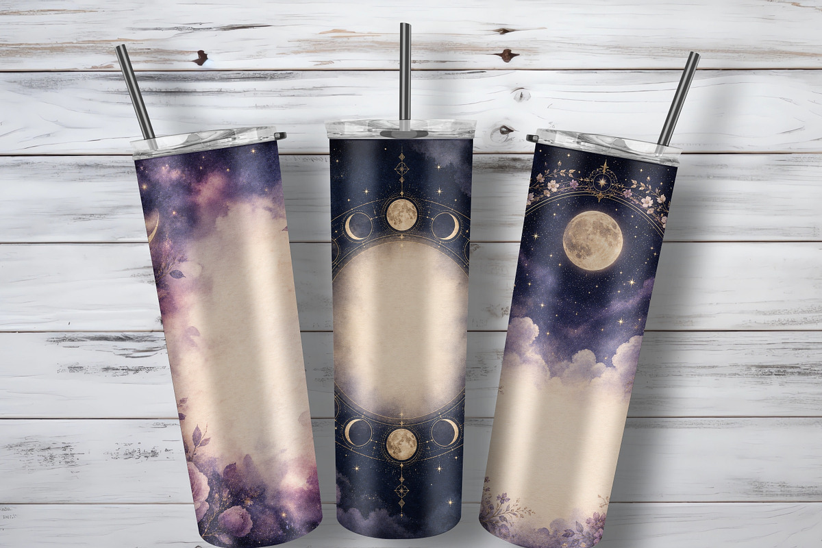 39 Celestial Moon Journal Pages, a Background Graphic by LA Design (Photo 10 of 10)