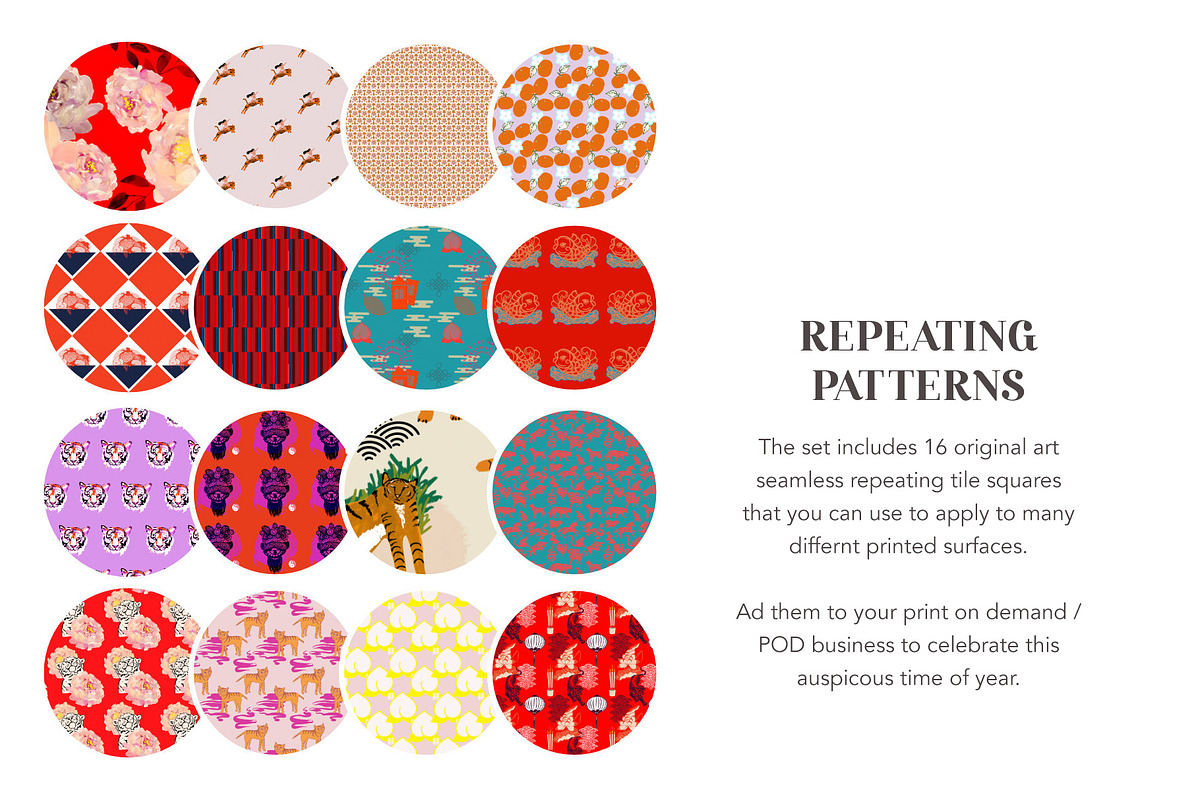Lunar New Year 22 Repeating Patterns, a Pattern Graphic by CC CREATIVE CO (Photo 9 of 10)