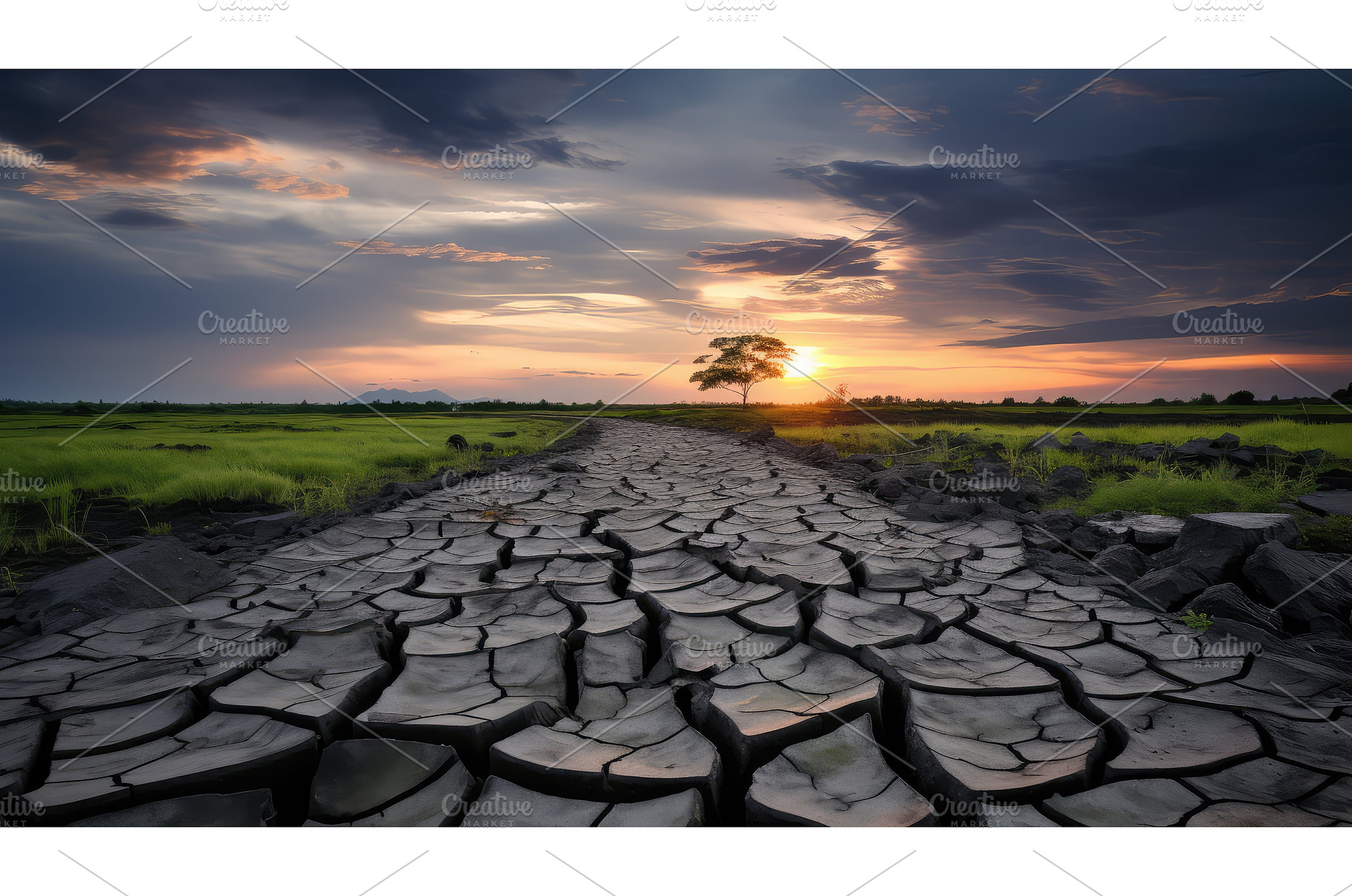 abandoned crack road ai generated, a Nature Photo by pikepicture
