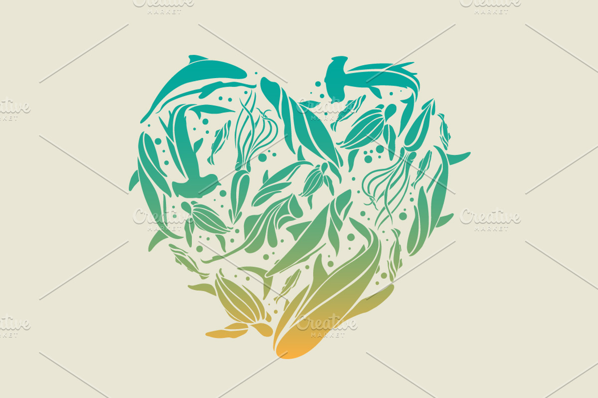 Vector sea animals collection, an Object Graphic by Lemaris (Photo 4 of 6)