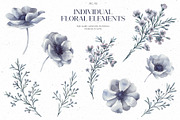 ANEMONE watercolor patterns set, a Pattern Graphic by Anastasia Koba (Thumbnail 5 of 10)