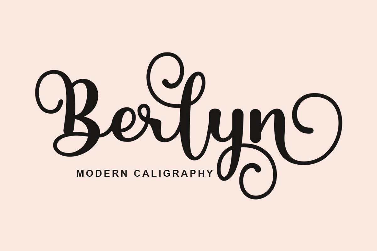 Berlyn Script, a Script Font by Bosstype Studio (Photo 1 of 8)