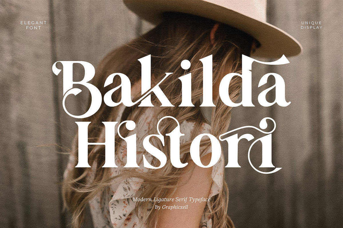 Bakilda Histori Serif Font, a Serif Font by Graphicxell (Photo 1 of 18)