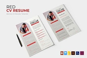 Red CV & Resume